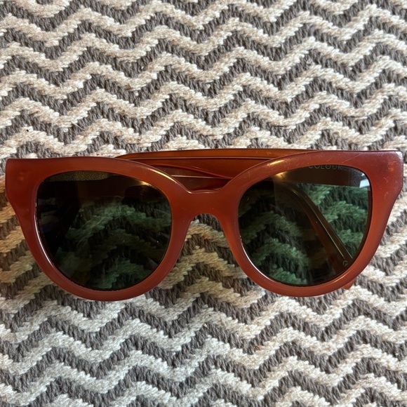 CARLA COLOUR Red Barton Cat Eye Sunglasses Sun Glasses - Picture 3 of 11
